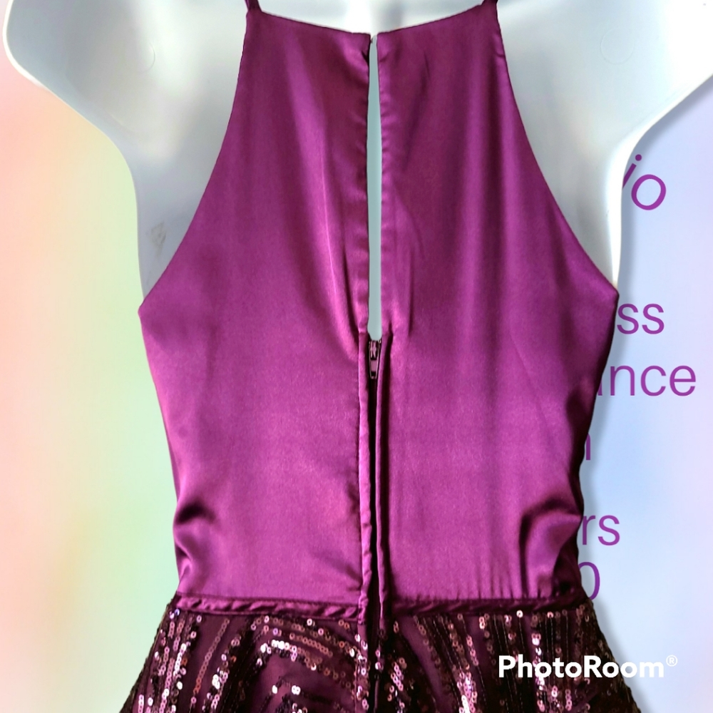 City Studio Fit & Flare Dress Size 0 Juniors Sequined City Studios Winter Dance - Picture 9 of 11